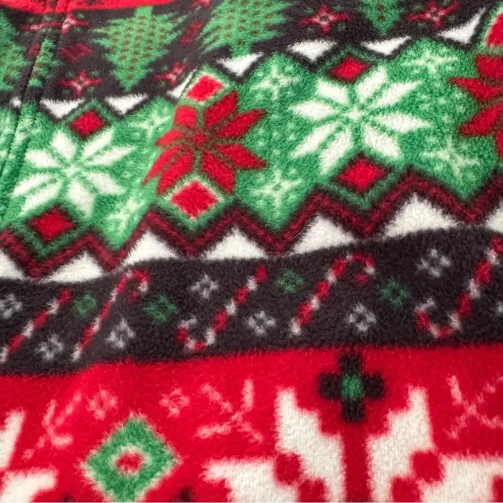 The Children's Place Christmas 1 Piece Hooded Pajamas Red Green Size 16